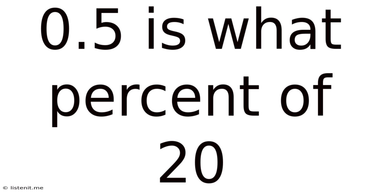 0.5 Is What Percent Of 20