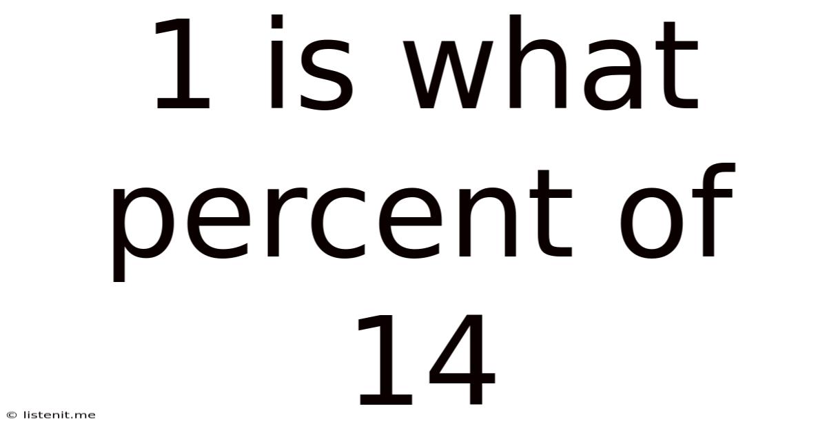 1 Is What Percent Of 14