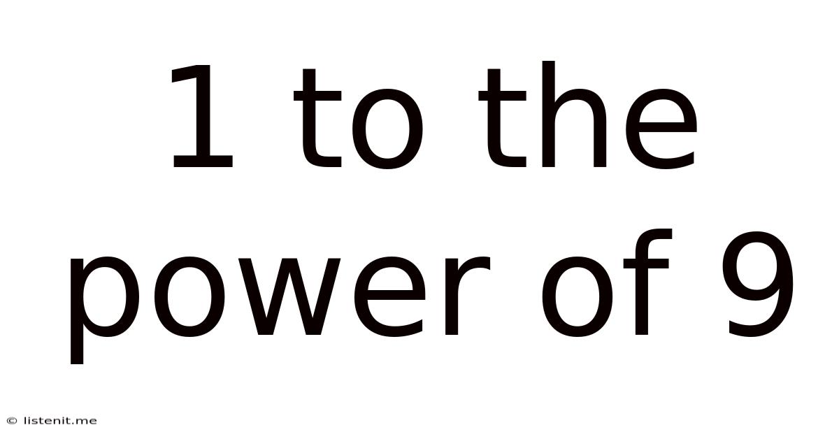1 To The Power Of 9