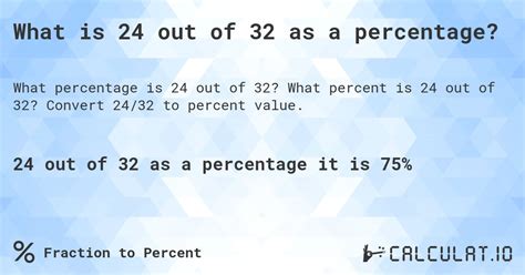 24 Is What Percent Of 32