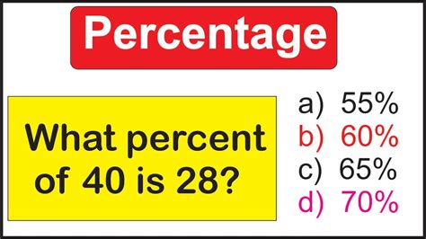 28 Of 40 Is What Percent