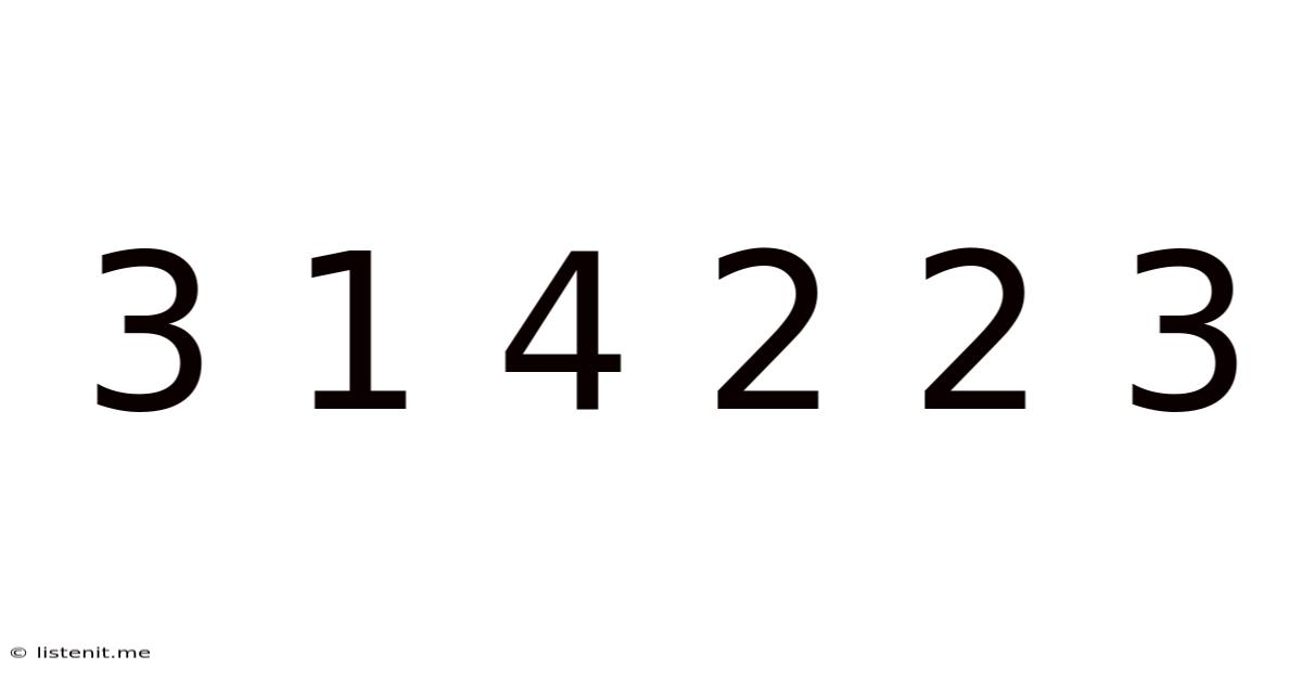 3 1 4 2 2 3
