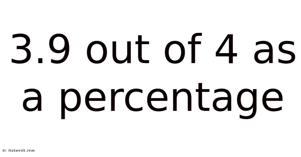 3.9 Out Of 4 As A Percentage