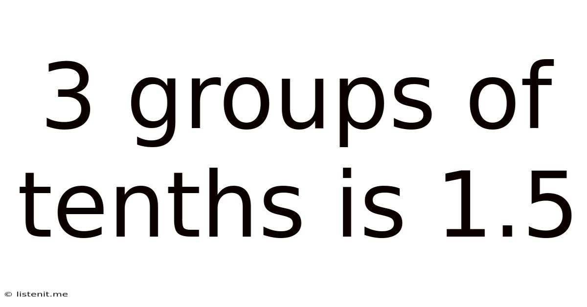 3 Groups Of Tenths Is 1.5