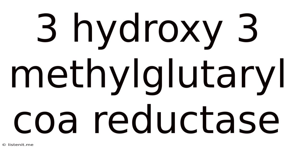 3 Hydroxy 3 Methylglutaryl Coa Reductase