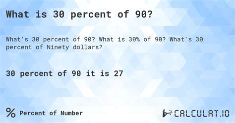 30 Is What Percent Of 90