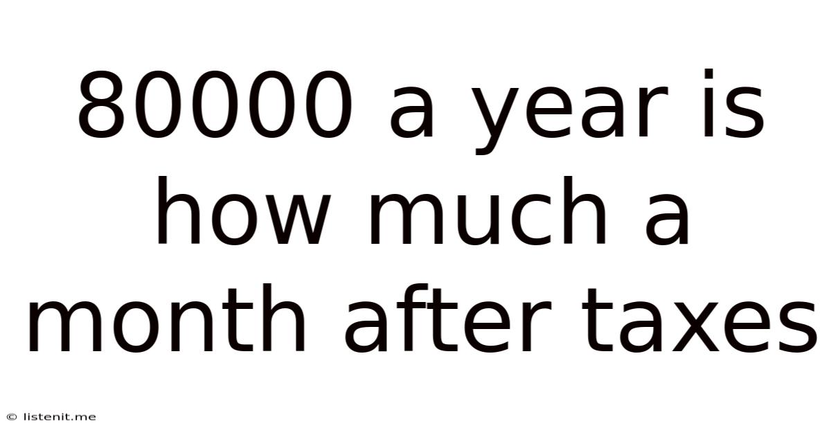 80000 A Year Is How Much A Month After Taxes