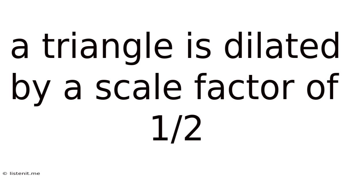 A Triangle Is Dilated By A Scale Factor Of 1/2