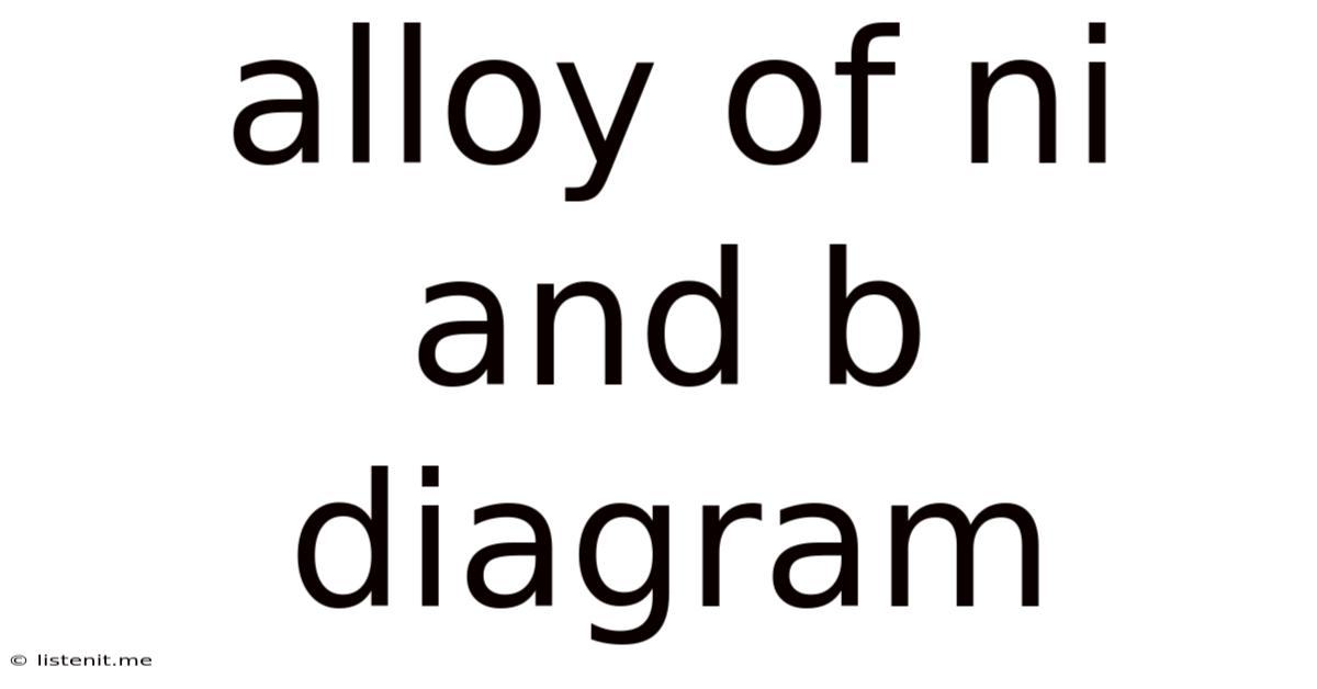 Alloy Of Ni And B Diagram