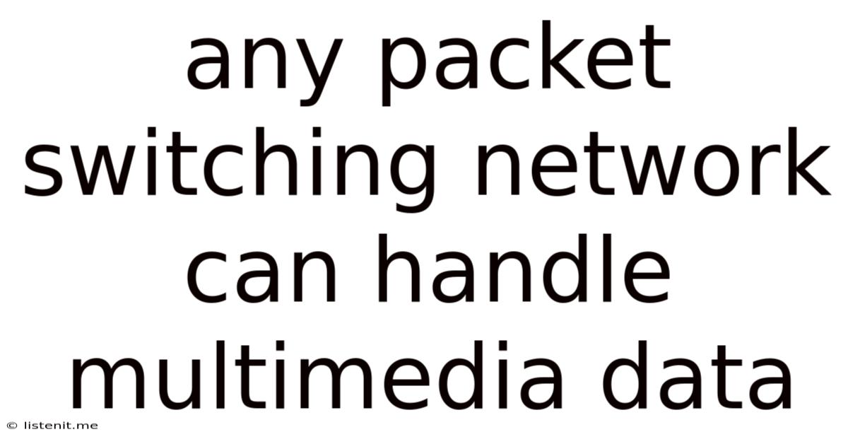 Any Packet Switching Network Can Handle Multimedia Data