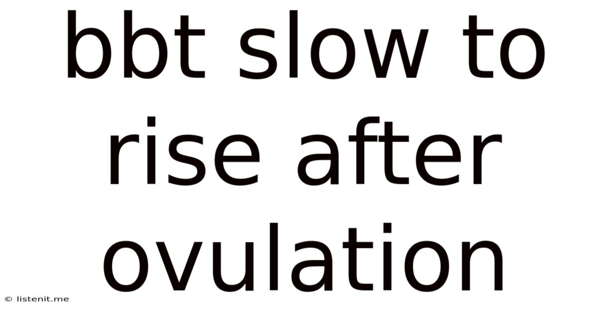 Bbt Slow To Rise After Ovulation