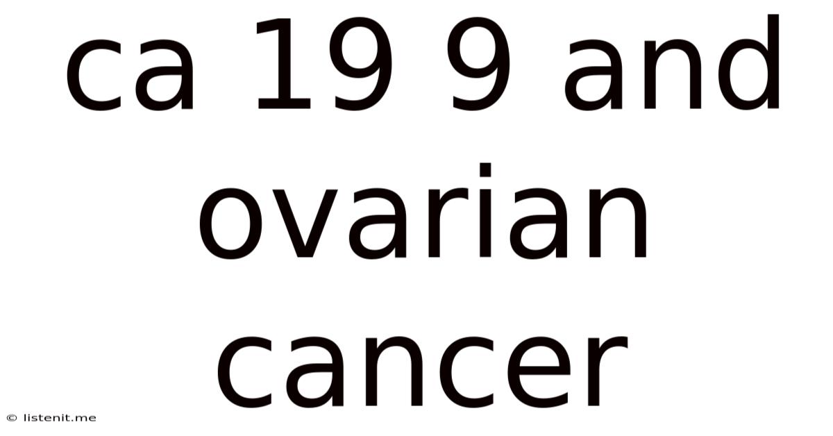 Ca 19 9 And Ovarian Cancer