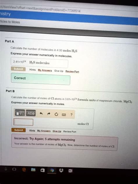 Calculate The Number Of Molecules In 4.00 Moles H2s.