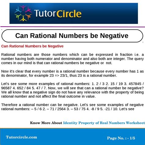 Can A Rational Number Be Negative