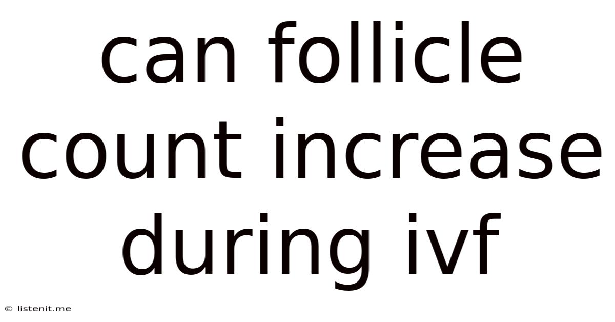 Can Follicle Count Increase During Ivf