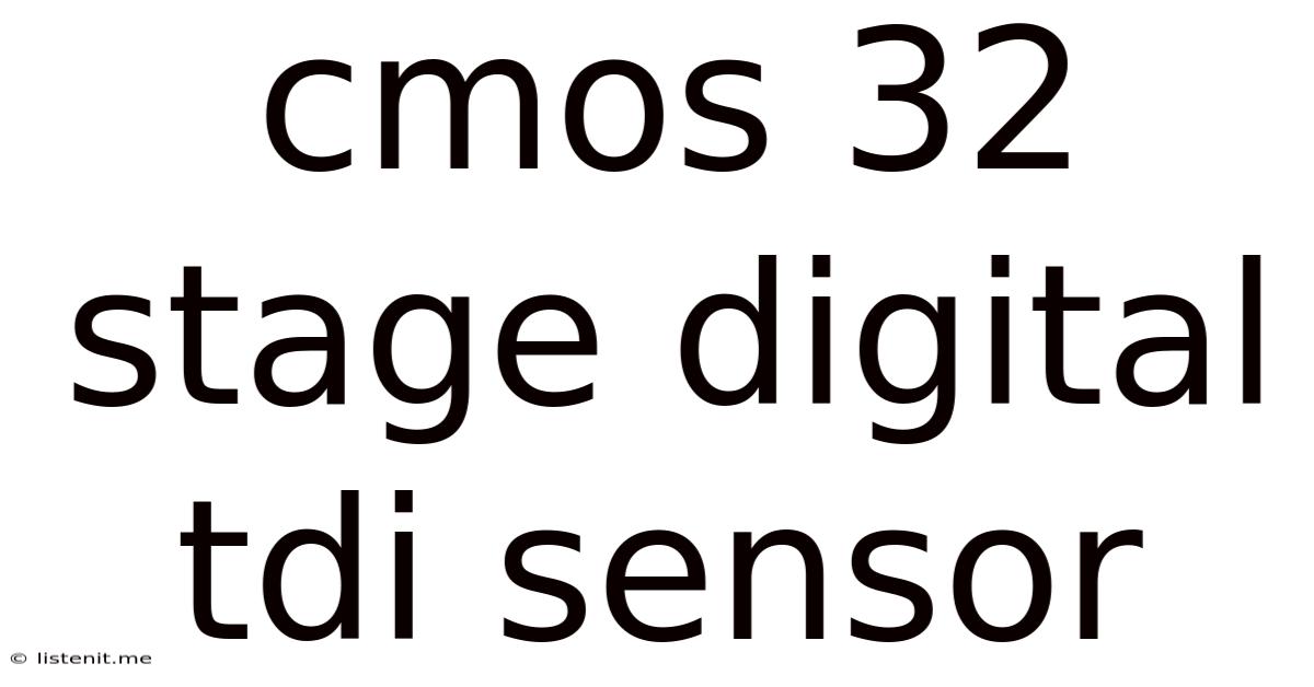 Cmos 32 Stage Digital Tdi Sensor