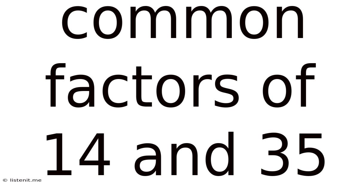 Common Factors Of 14 And 35