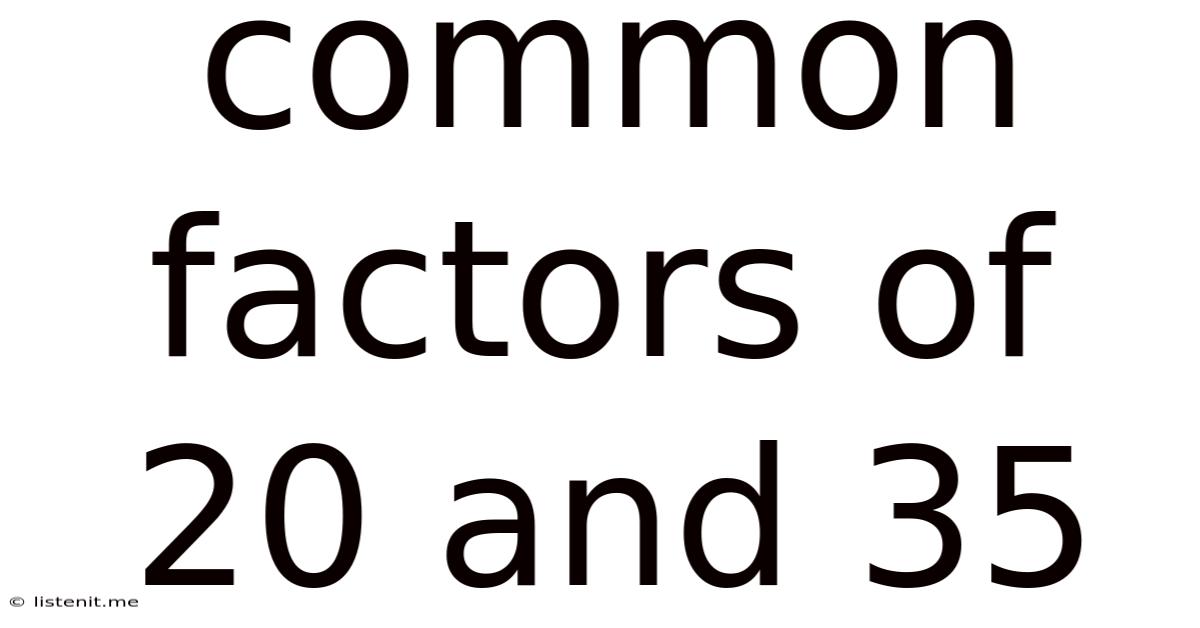 Common Factors Of 20 And 35