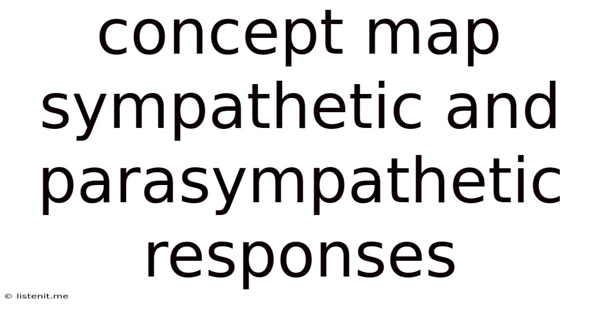 Concept Map Sympathetic And Parasympathetic Responses