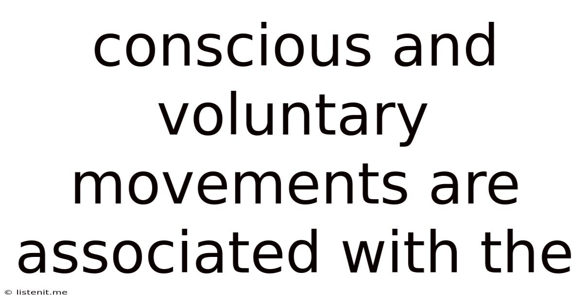 Conscious And Voluntary Movements Are Associated With The