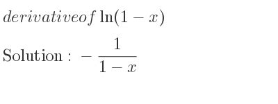 Derivative Of Ln 1 1 X