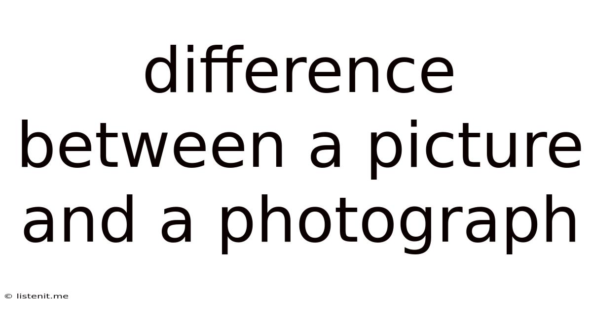 Difference Between A Picture And A Photograph