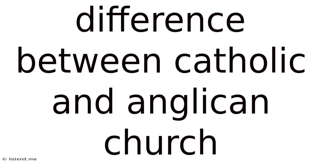 Difference Between Catholic And Anglican Church