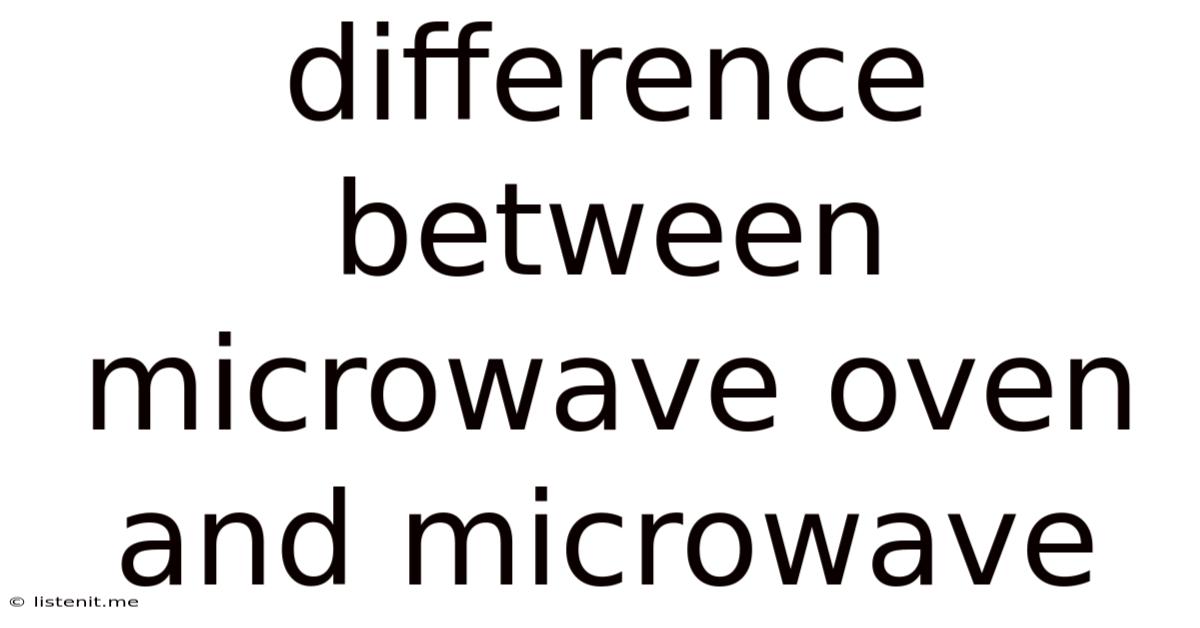 Difference Between Microwave Oven And Microwave