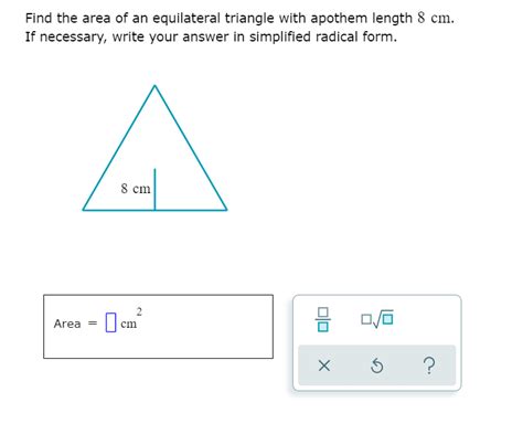 Find Area Of Triangle With Apothem