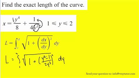 Find The Exact Length Of The Curve