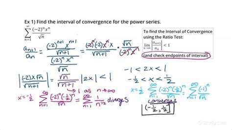 Find The Interval Of Convergence For The Given Power Series