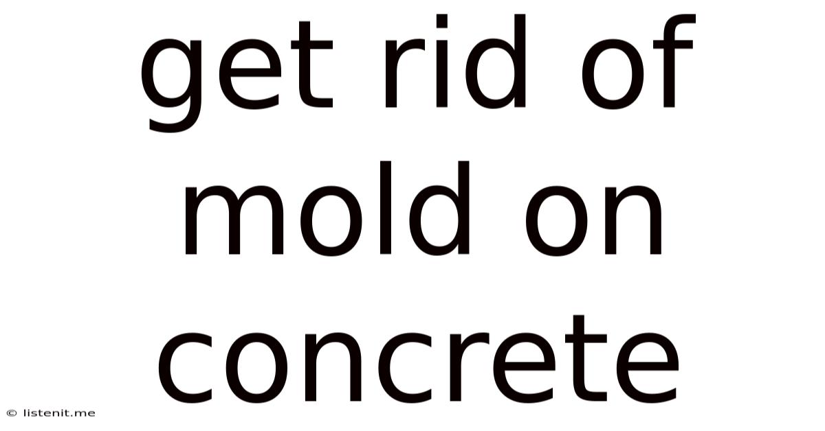 Get Rid Of Mold On Concrete