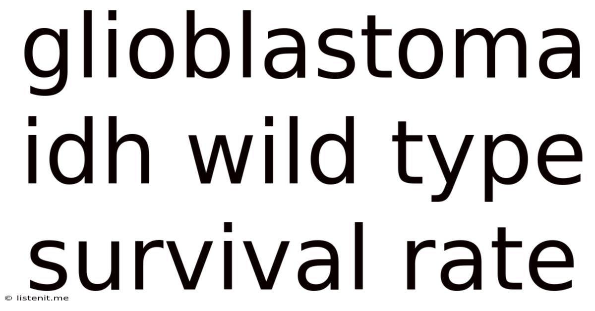 Glioblastoma Idh Wild Type Survival Rate