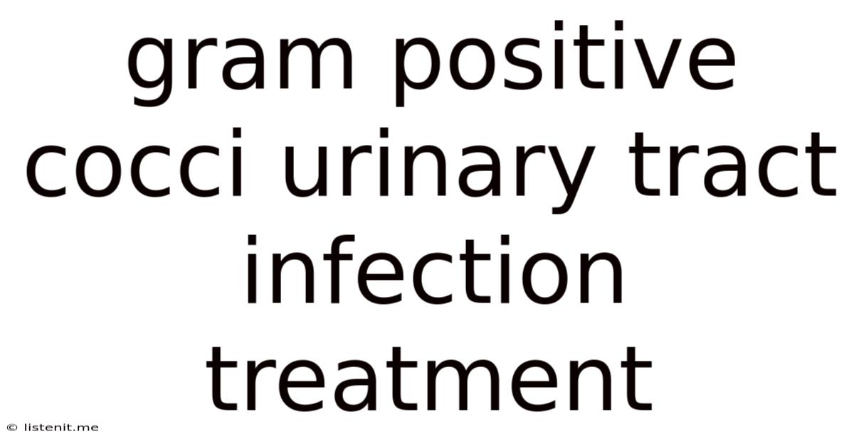 Gram Positive Cocci Urinary Tract Infection Treatment
