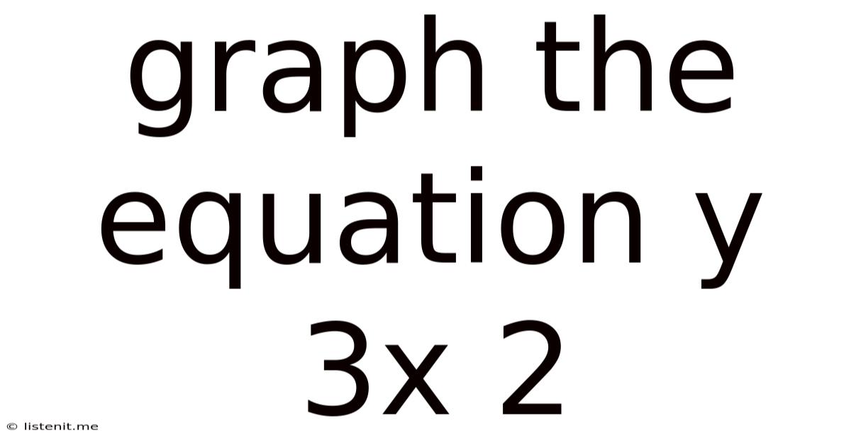 Graph The Equation Y 3x 2