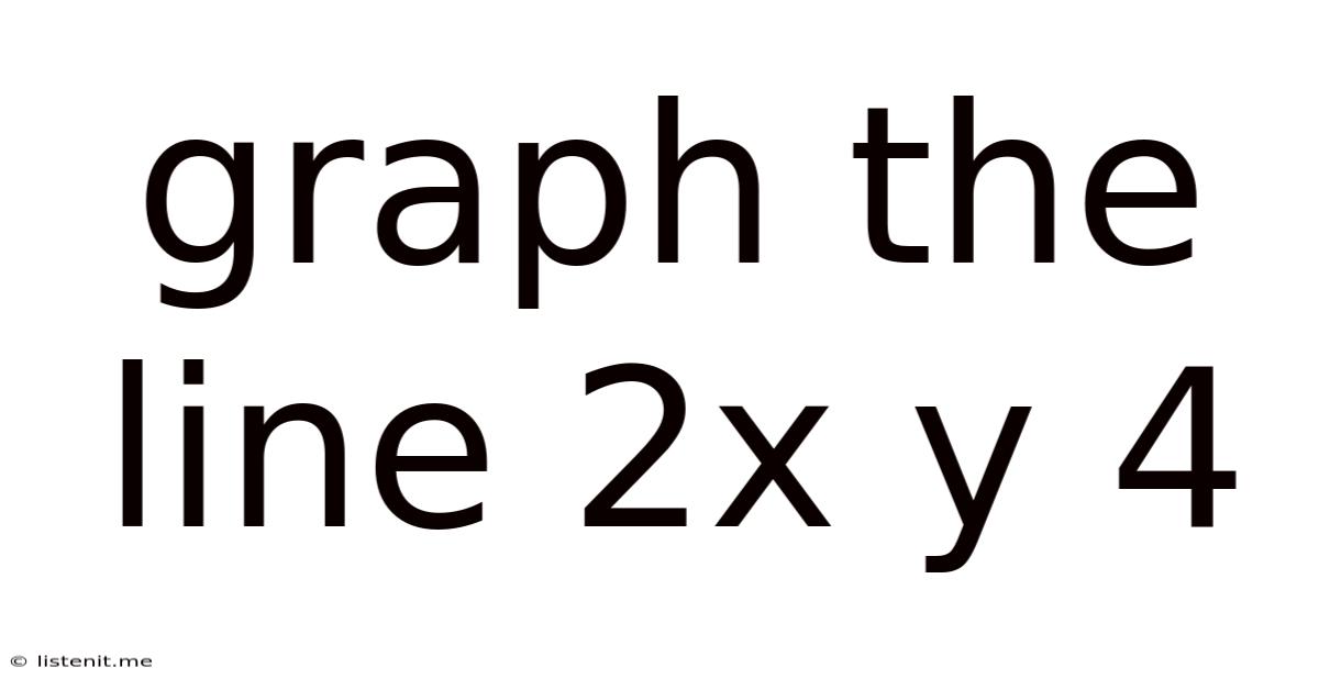 Graph The Line 2x Y 4