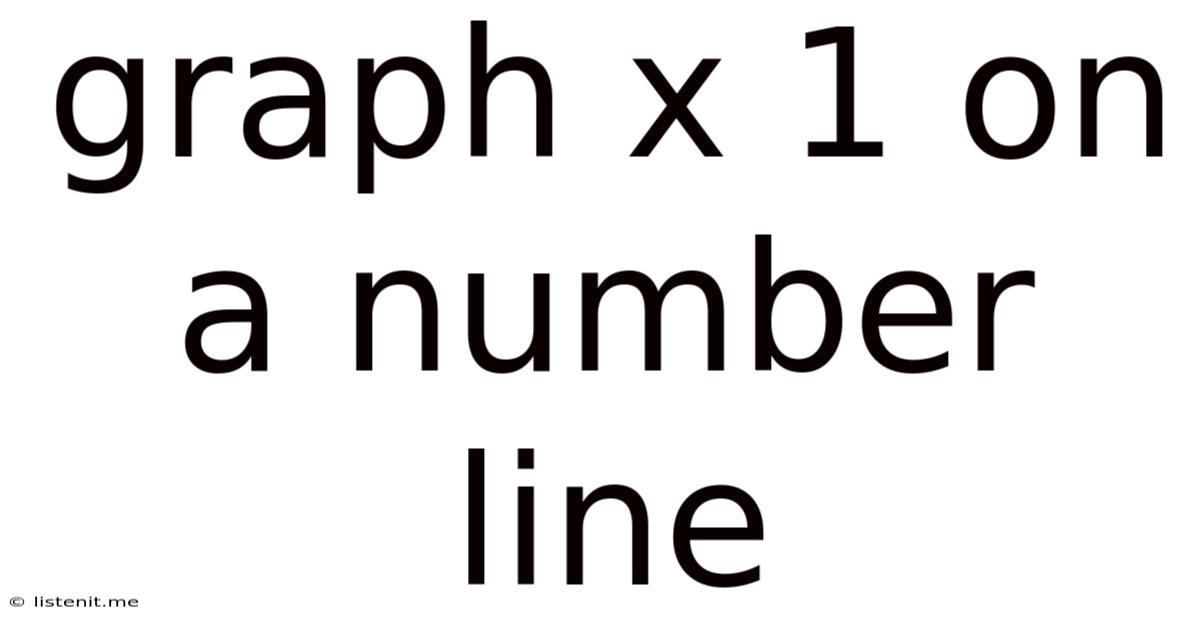 Graph X 1 On A Number Line