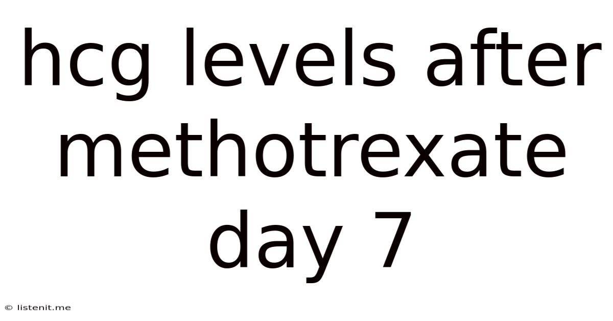 Hcg Levels After Methotrexate Day 7