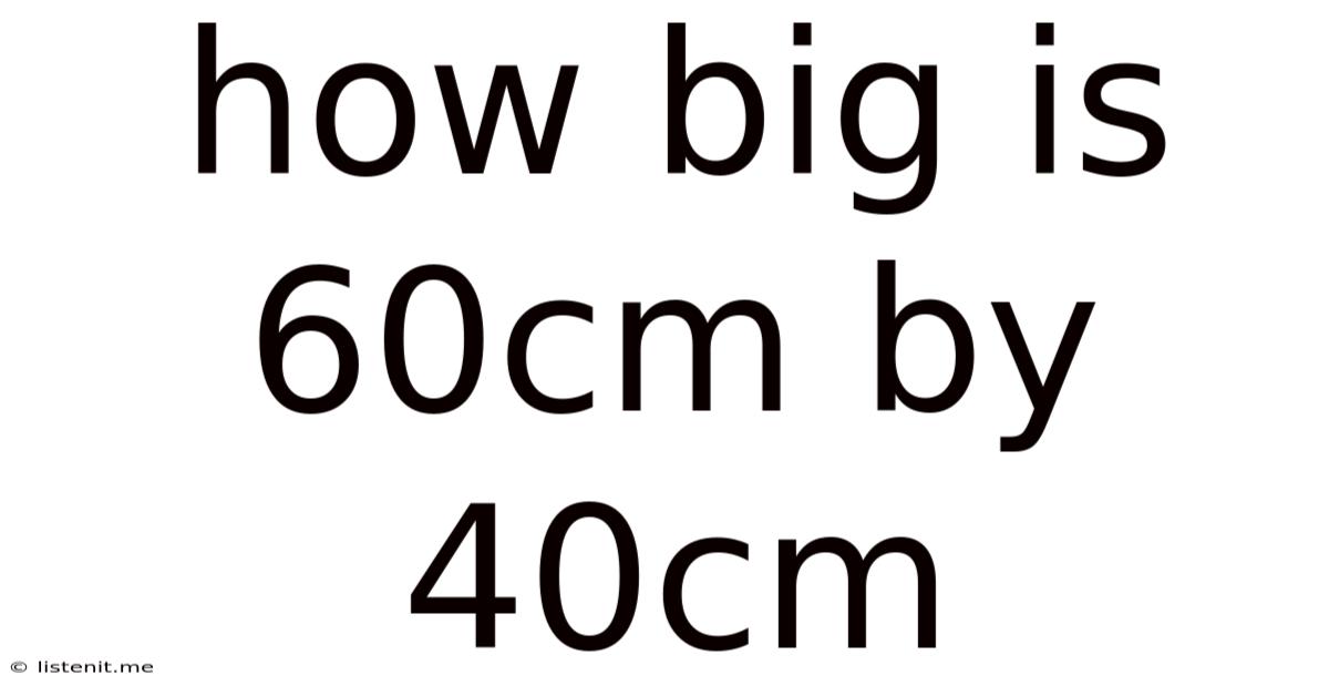 How Big Is 60cm By 40cm