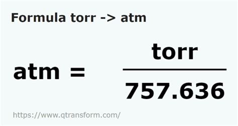 How Do I Convert Torr To Atm