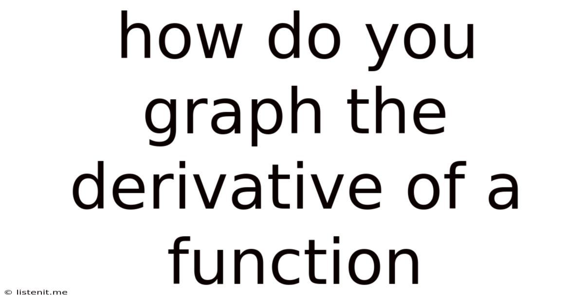 How Do You Graph The Derivative Of A Function