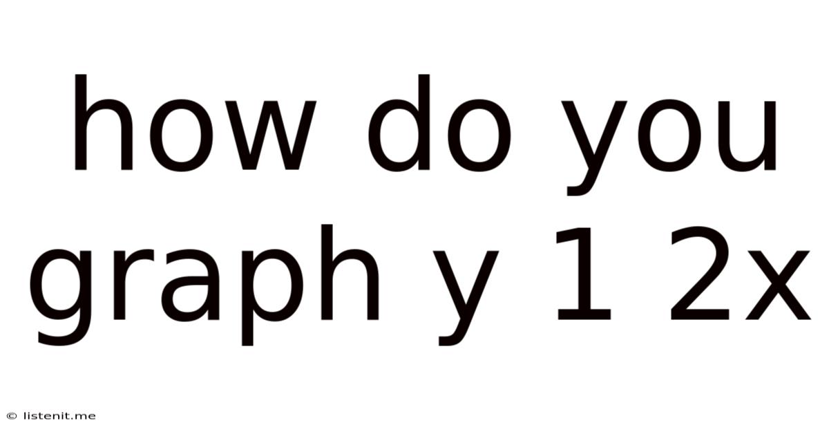 How Do You Graph Y 1 2x