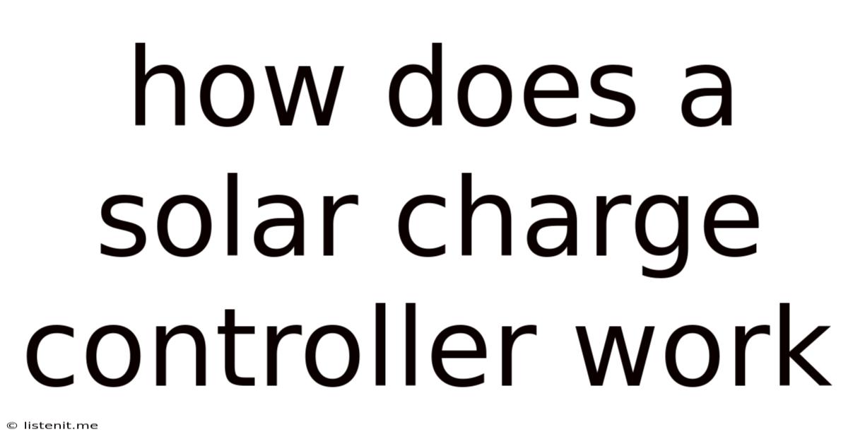 How Does A Solar Charge Controller Work