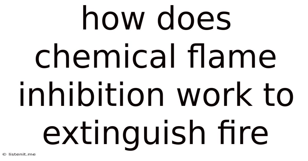 How Does Chemical Flame Inhibition Work To Extinguish Fire