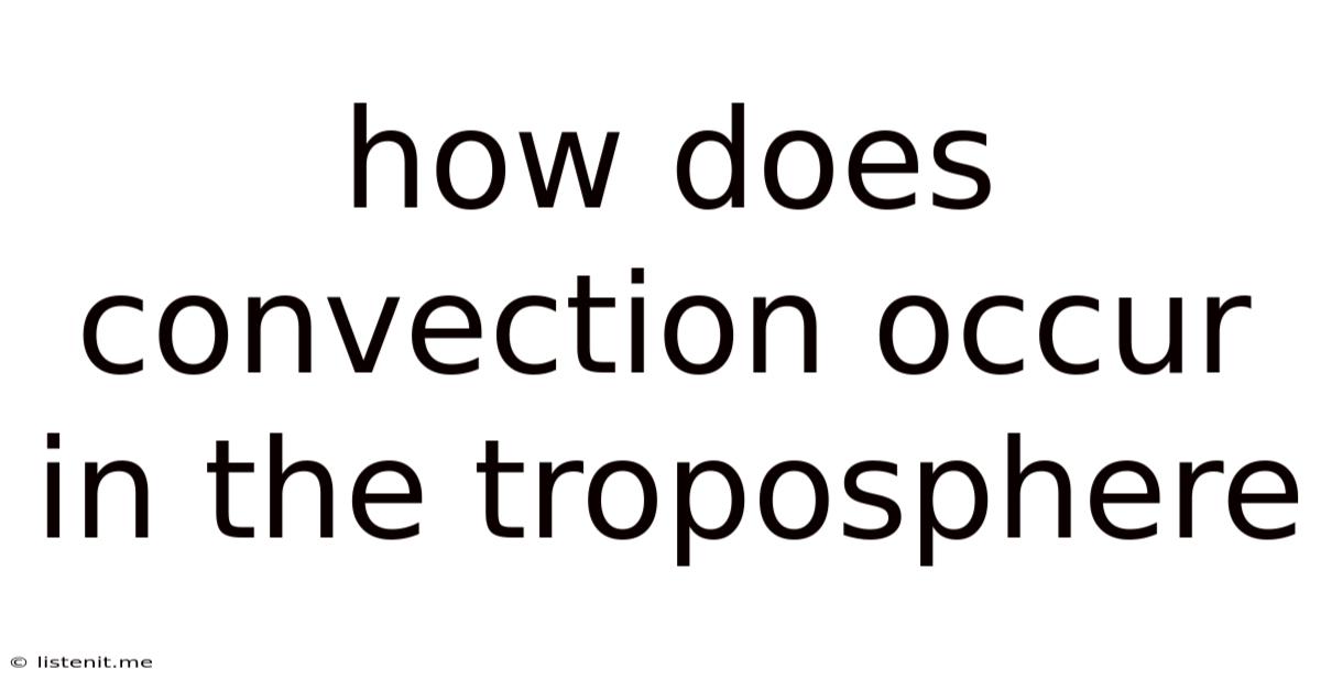 How Does Convection Occur In The Troposphere