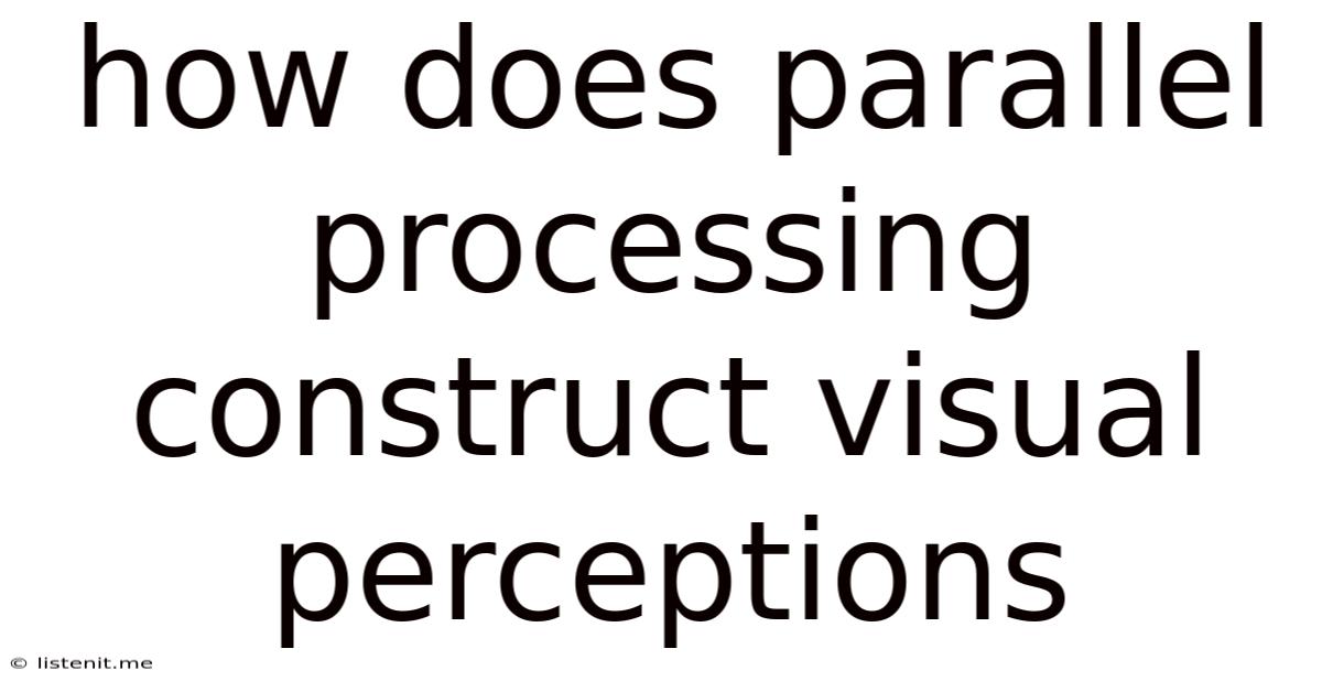 How Does Parallel Processing Construct Visual Perceptions
