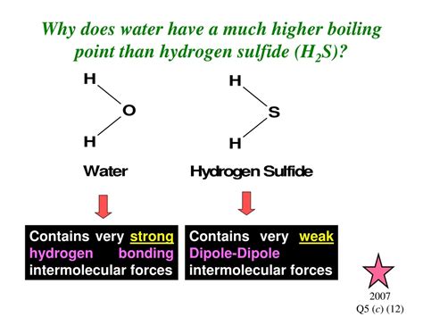 How Does Water Have A Higher Boiling Point Than Sulfide