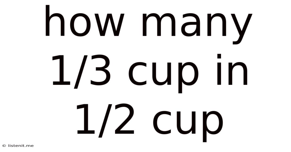 How Many 1/3 Cup In 1/2 Cup