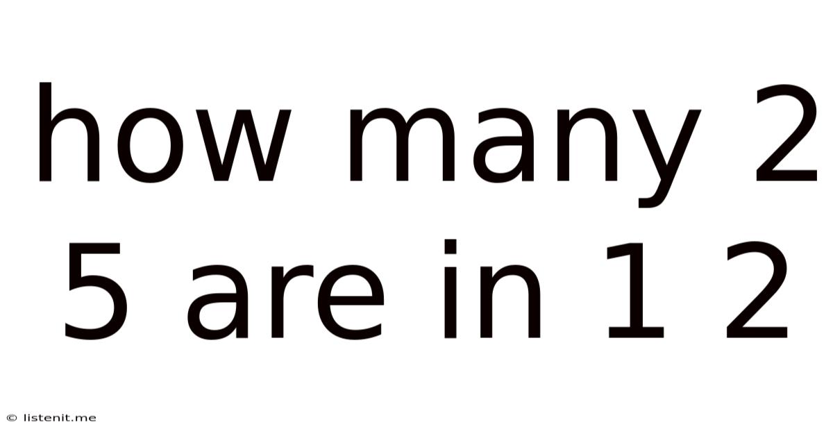 How Many 2 5 Are In 1 2