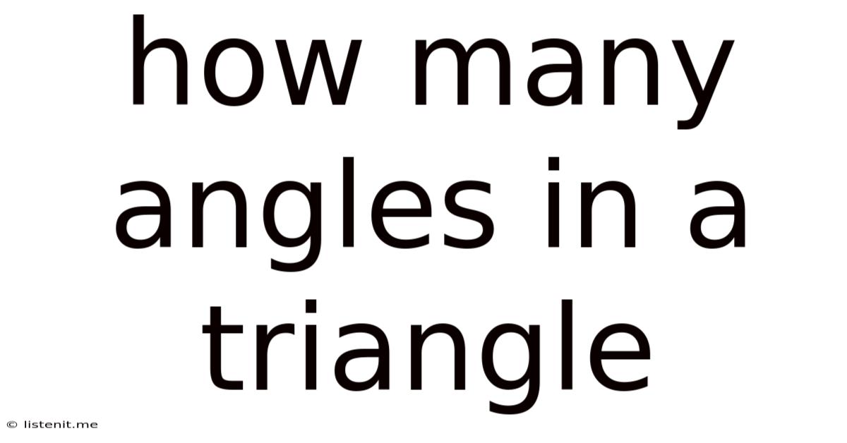 How Many Angles In A Triangle